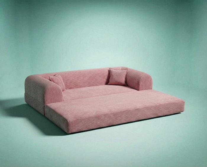 Atelier Del Sofa Legom Eco - Sofá-cama de 3 plazas Rosa